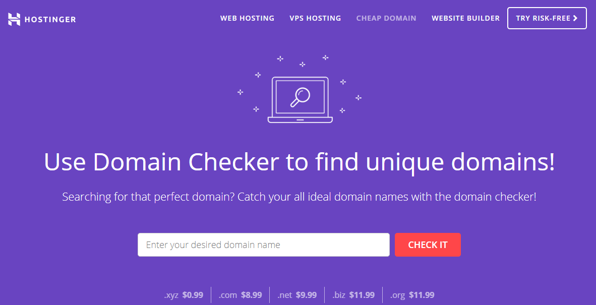 Hostinger-Review-Unique-Domain-Name-Checker